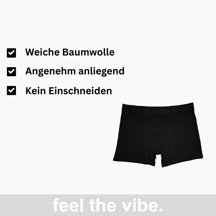 4er Pack UnderVibe Lange Boxershorts Schwarz