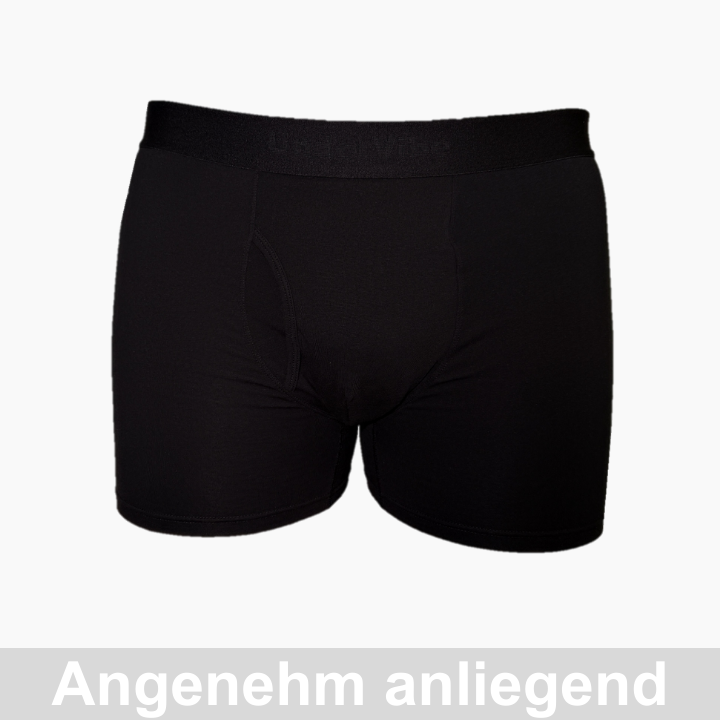 4er Pack UnderVibe Lange Boxershorts Schwarz