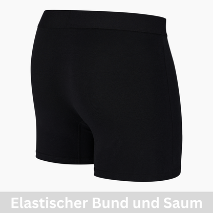 4er Pack UnderVibe Lange Retro Boxershorts Schwarz