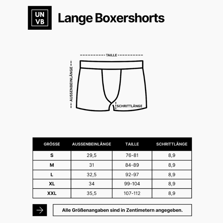 4er Pack UnderVibe Lange Boxershorts Schwarz