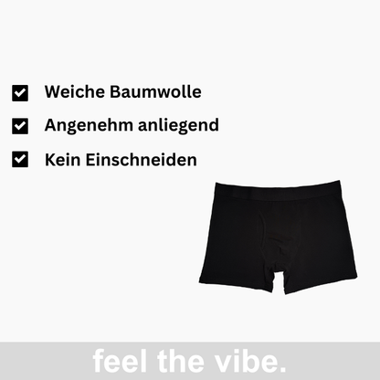 4er Pack UnderVibe Lange Boxershorts Schwarz