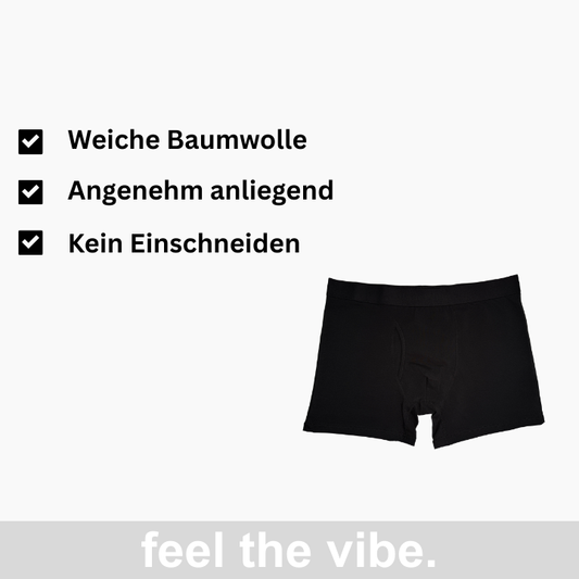 4er Pack UnderVibe Lange Boxershorts Schwarz