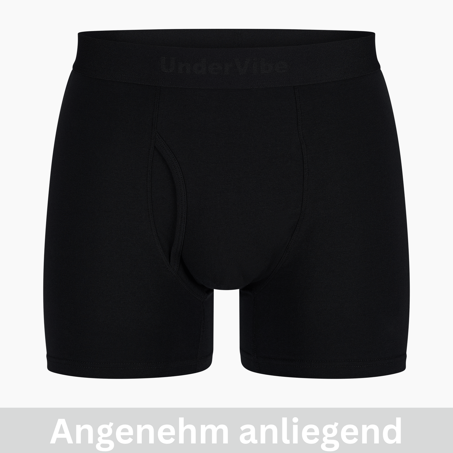 4er Pack UnderVibe Lange Retro Boxershorts Schwarz