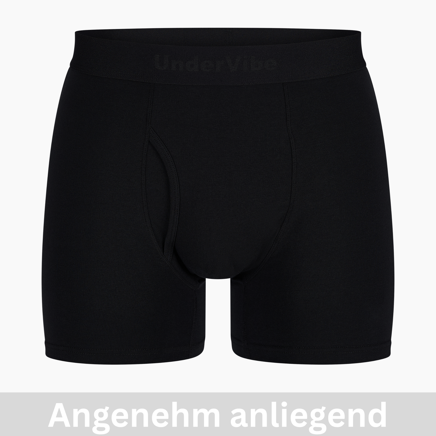 4er Pack UnderVibe Lange Retro Boxershorts Schwarz