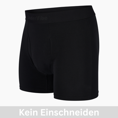 4er Pack UnderVibe Lange Retro Boxershorts Schwarz