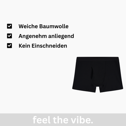 4er Pack UnderVibe Lange Retro Boxershorts Schwarz
