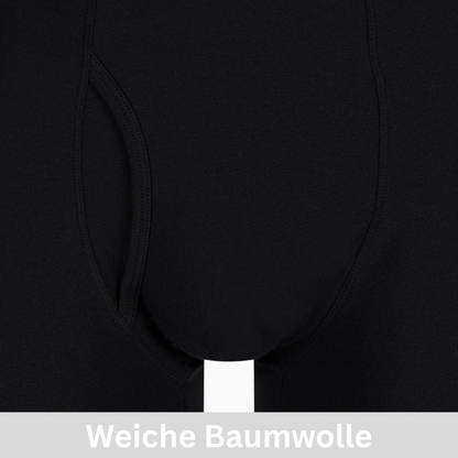 4er Pack UnderVibe Lange Retro Boxershorts Schwarz